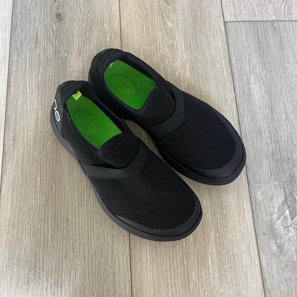 Oofos OOmg Low Eeze Women's 9 Slip On Black Recovery Comfort Shoe Low Fibre - Picture 3 of 9